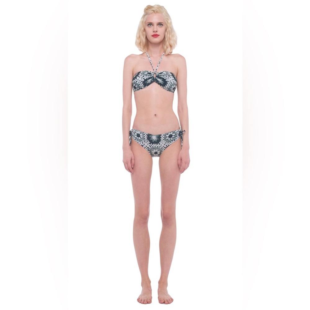 NORMA KAMALI NWT JASON TOP and BOTTOMS GREY CROCHET